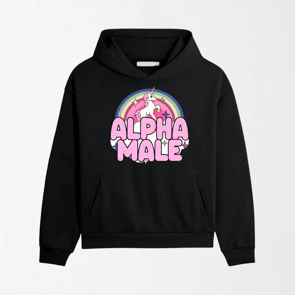 Rainbow Unicorn Alpha Male - Graphic Hoodie