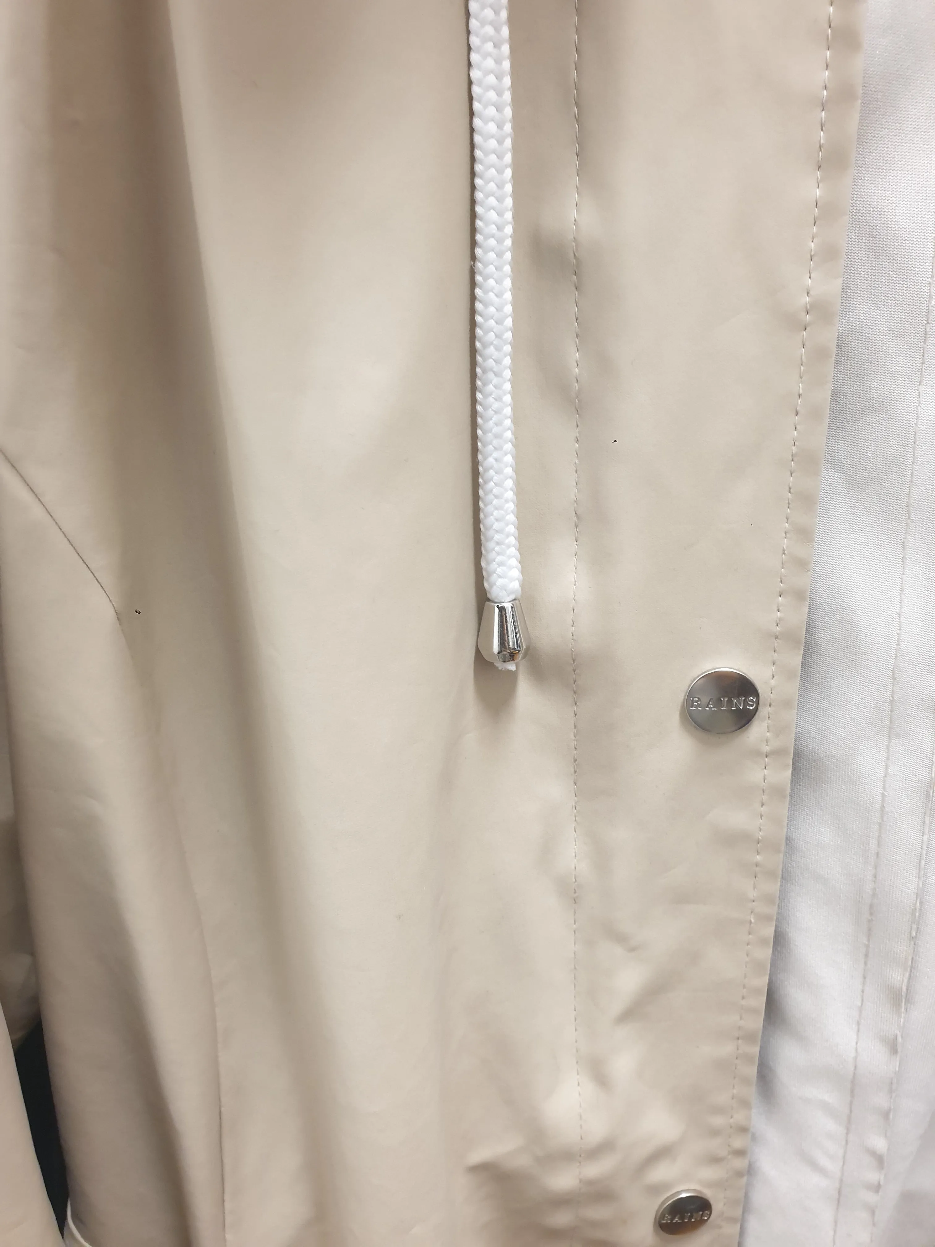 Rains beige raincoat size ML