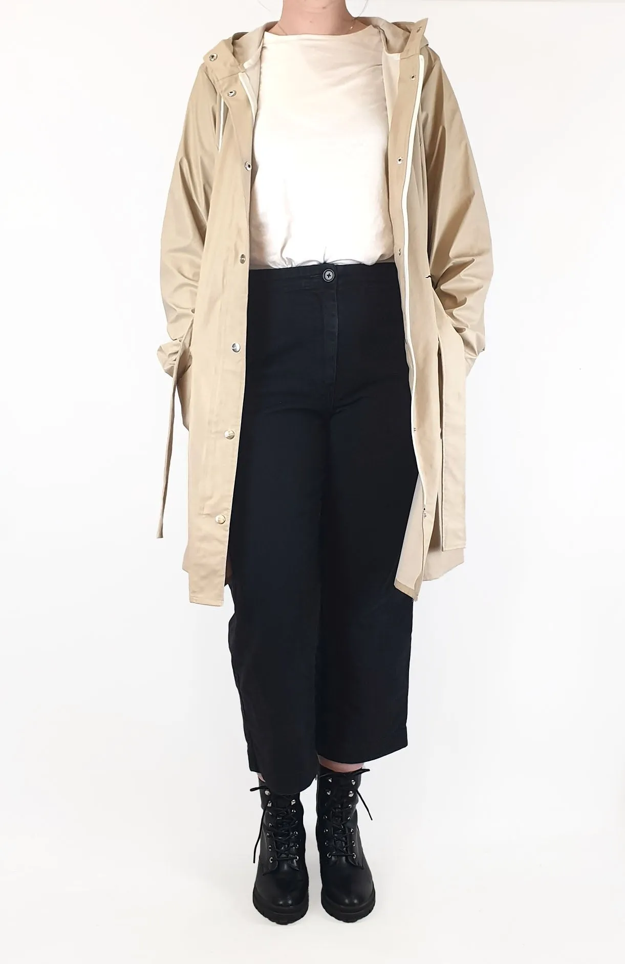 Rains beige raincoat size ML