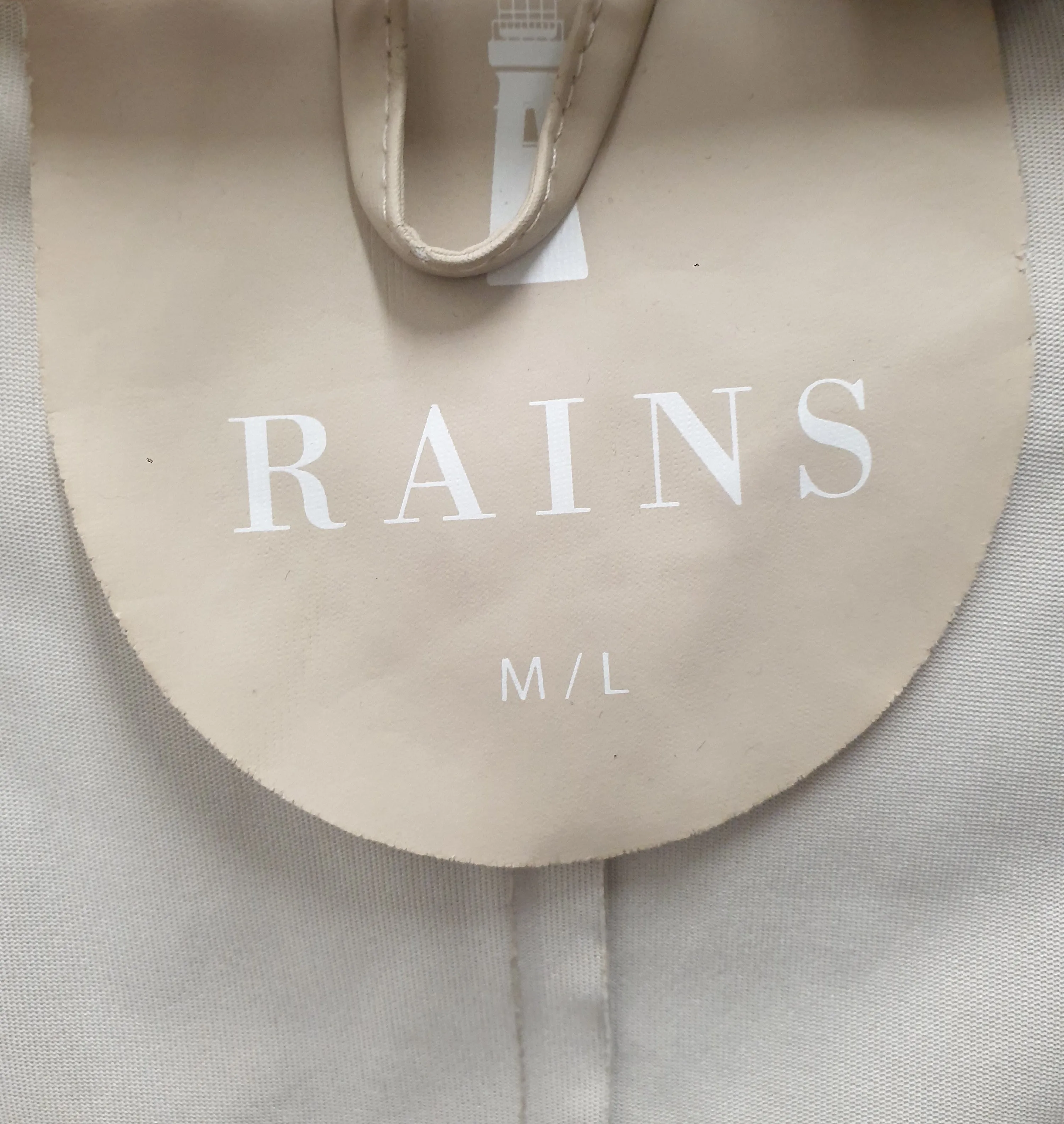 Rains beige raincoat size ML