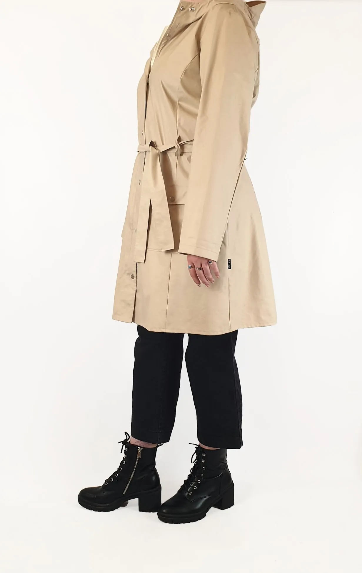 Rains beige raincoat size ML