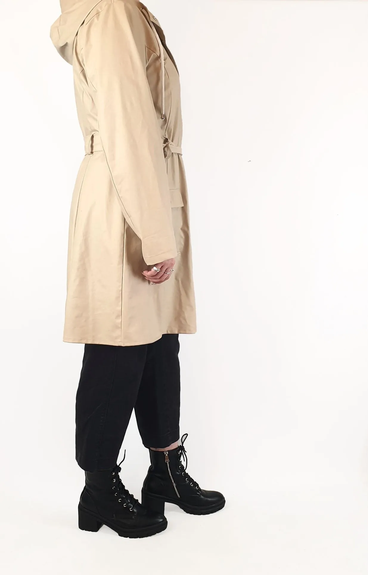 Rains beige raincoat size ML
