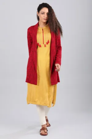 Red Shawl Collar Sweater