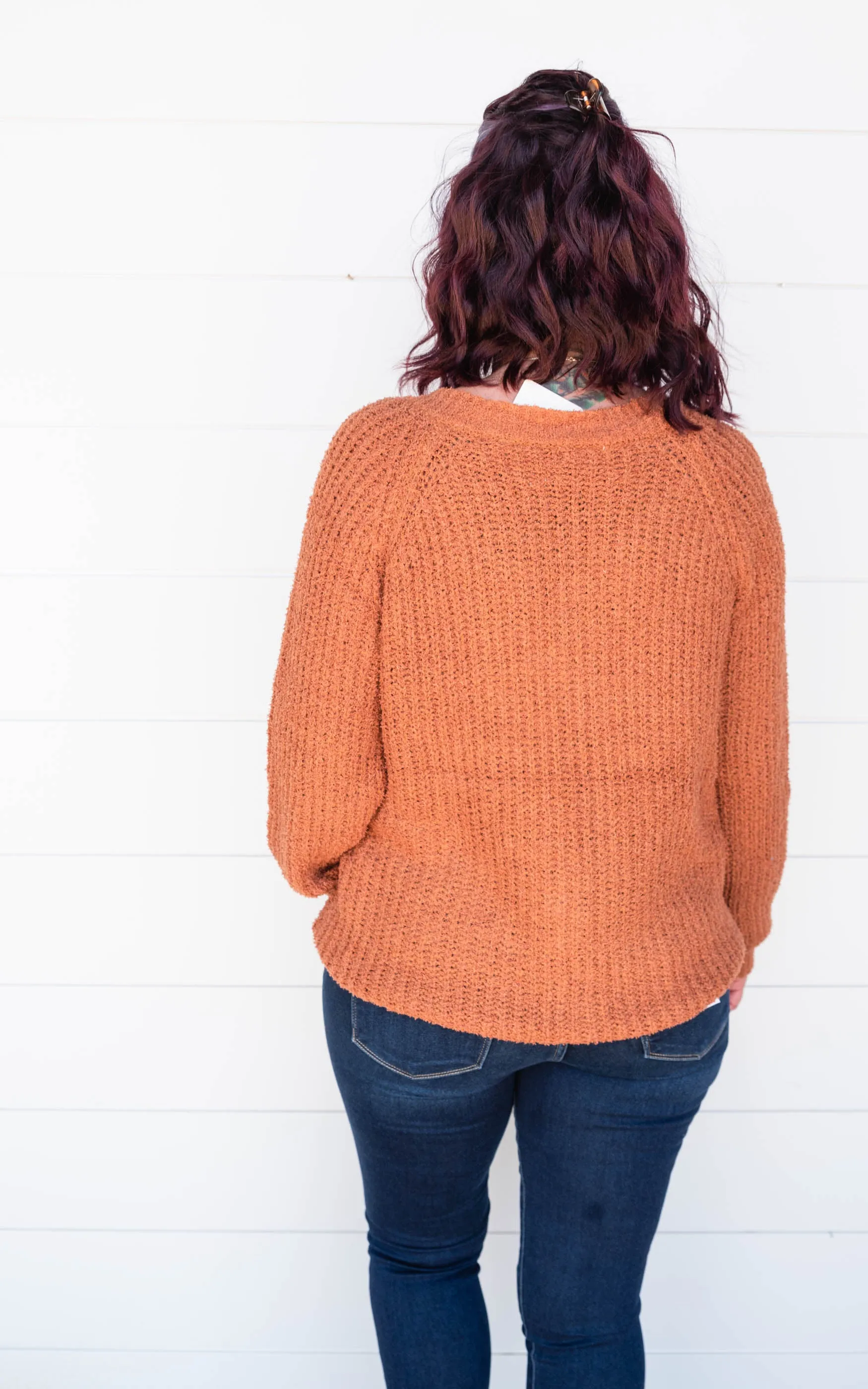 Reversible V-Neck Knit Sweater - Miracle - Final Sale