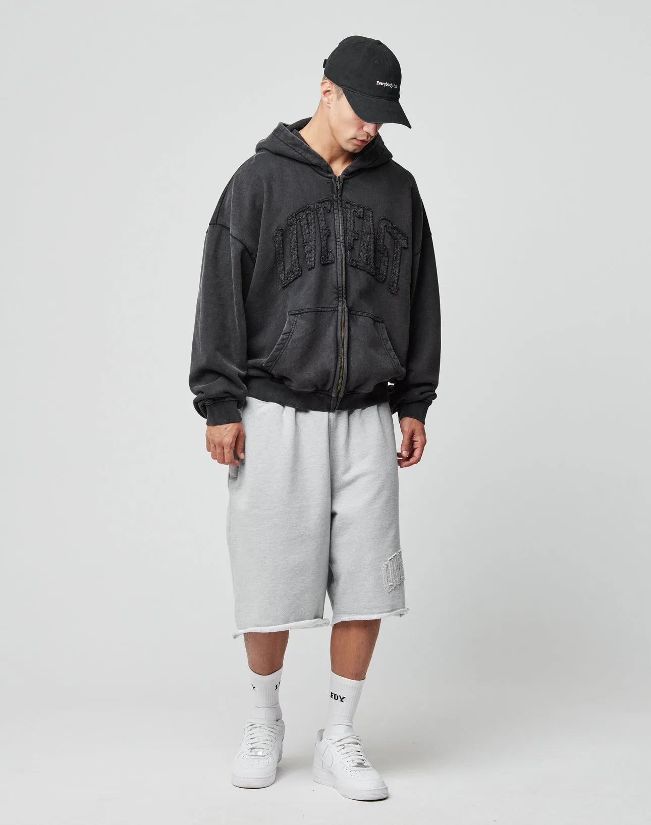 Ripped College Hooded Zip