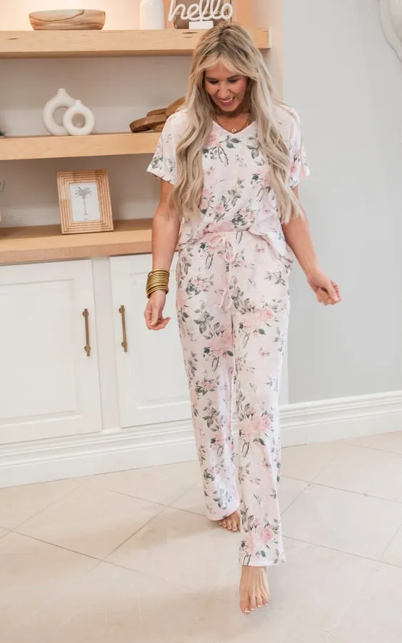 Rose Floral Pant Pajama Set by Salty Wave**DEAL
