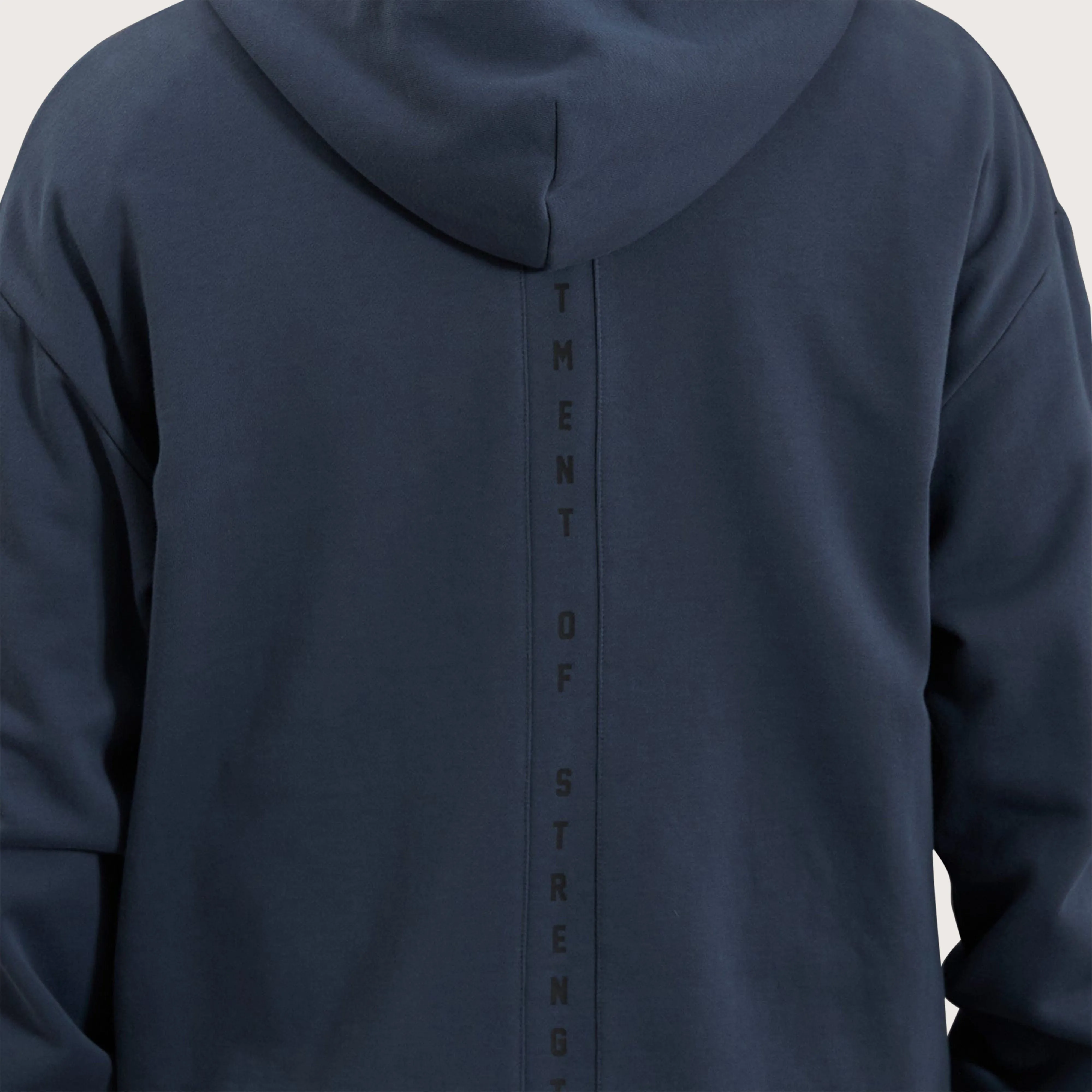 Rotation Zip Through Relaxed Hooded Jumper Orion Blue