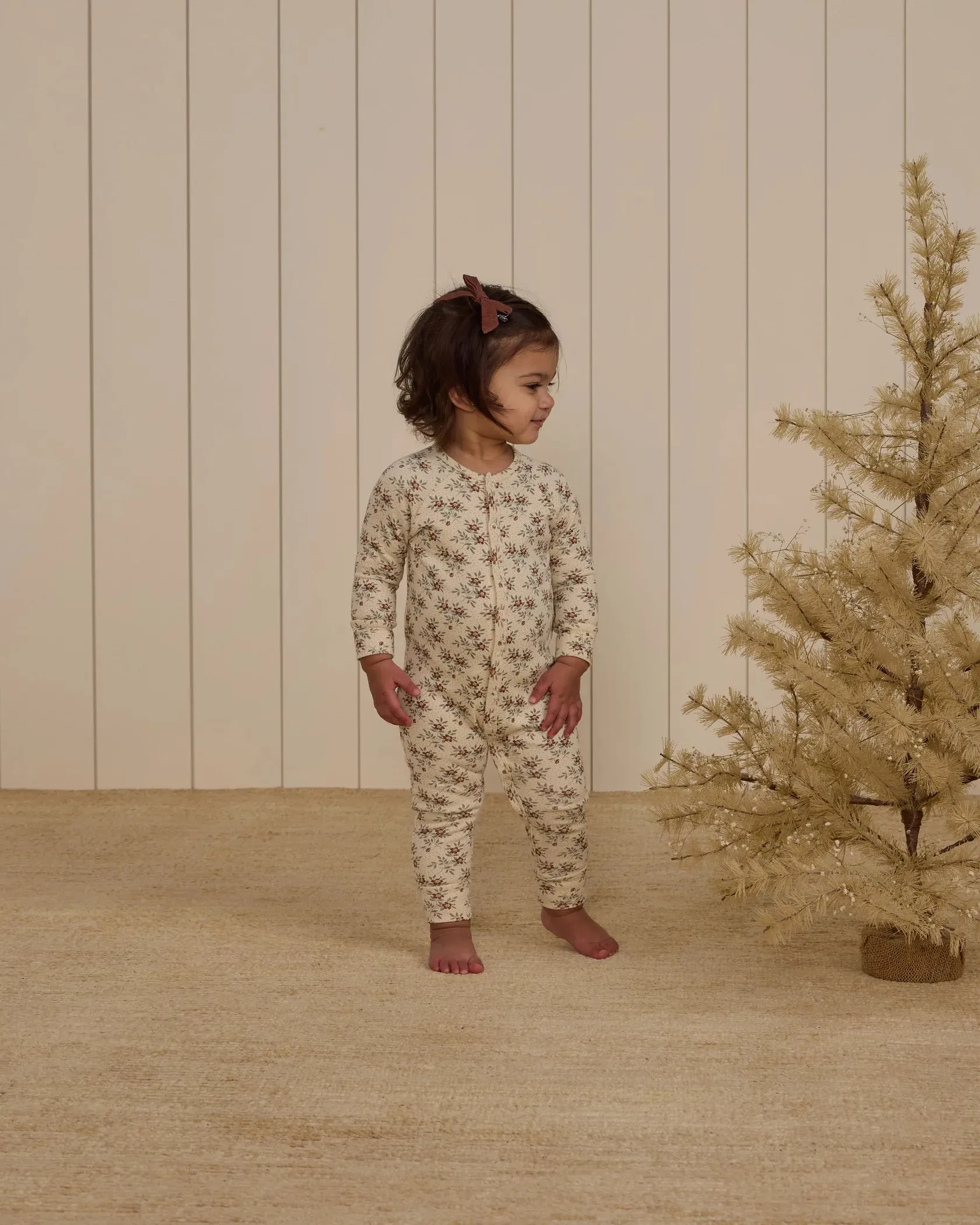 RYLEE   CRU Organic Long John Pajamas || Holiday Floral