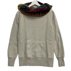 [S] Kapital Fleece Patchwork Panel Pattern Hoodie Hooded Sweatshirt