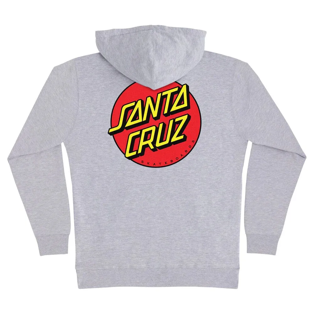 Santa Cruz Youth Classic Dot Hoodie Grey Heather