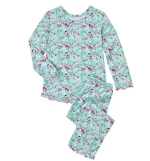 Sara's Prints Heart Floral Two Piece Pajama Set