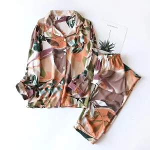 Satin Pajamas Set Women