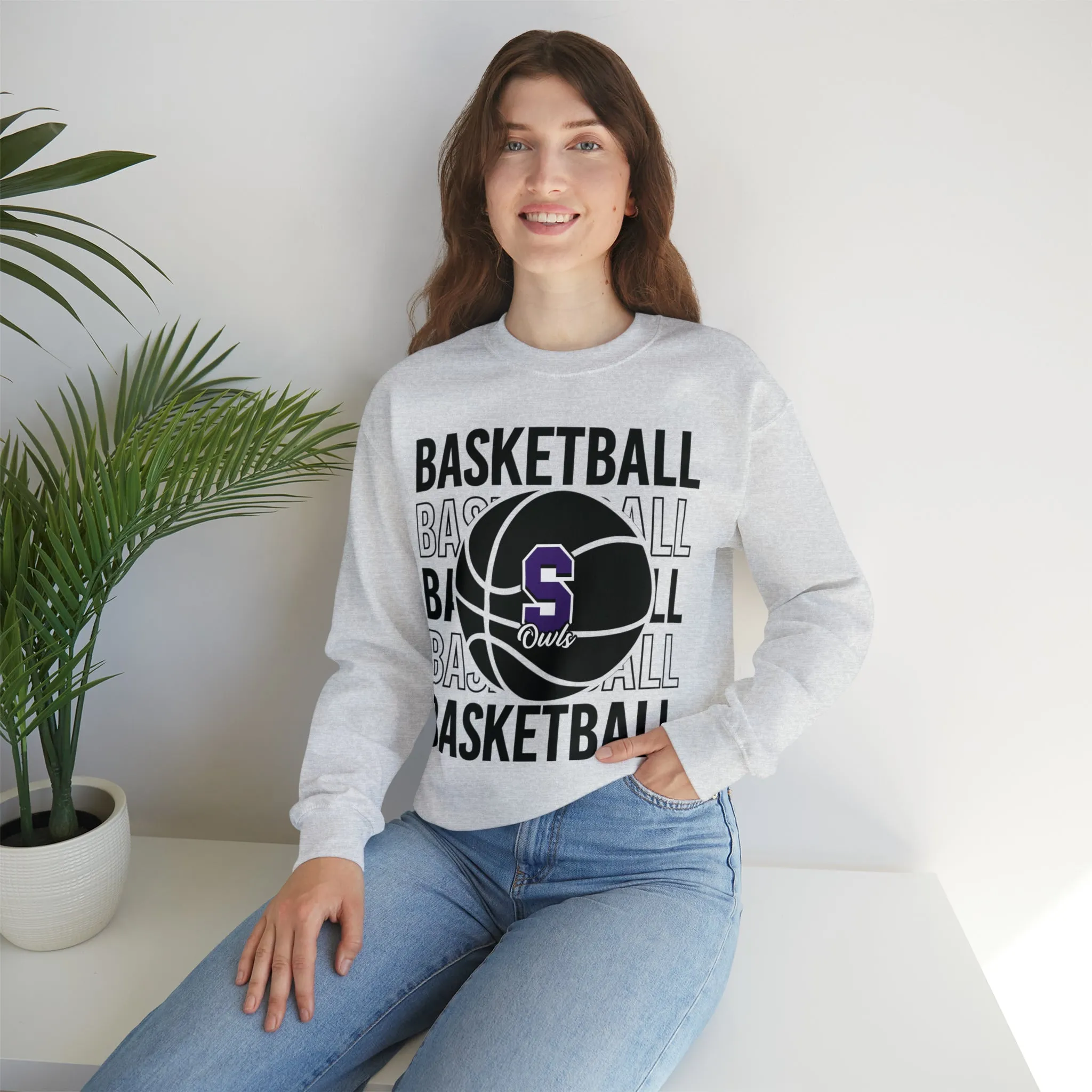 Seymour Owls Basketball Crewneck Sweatshirt