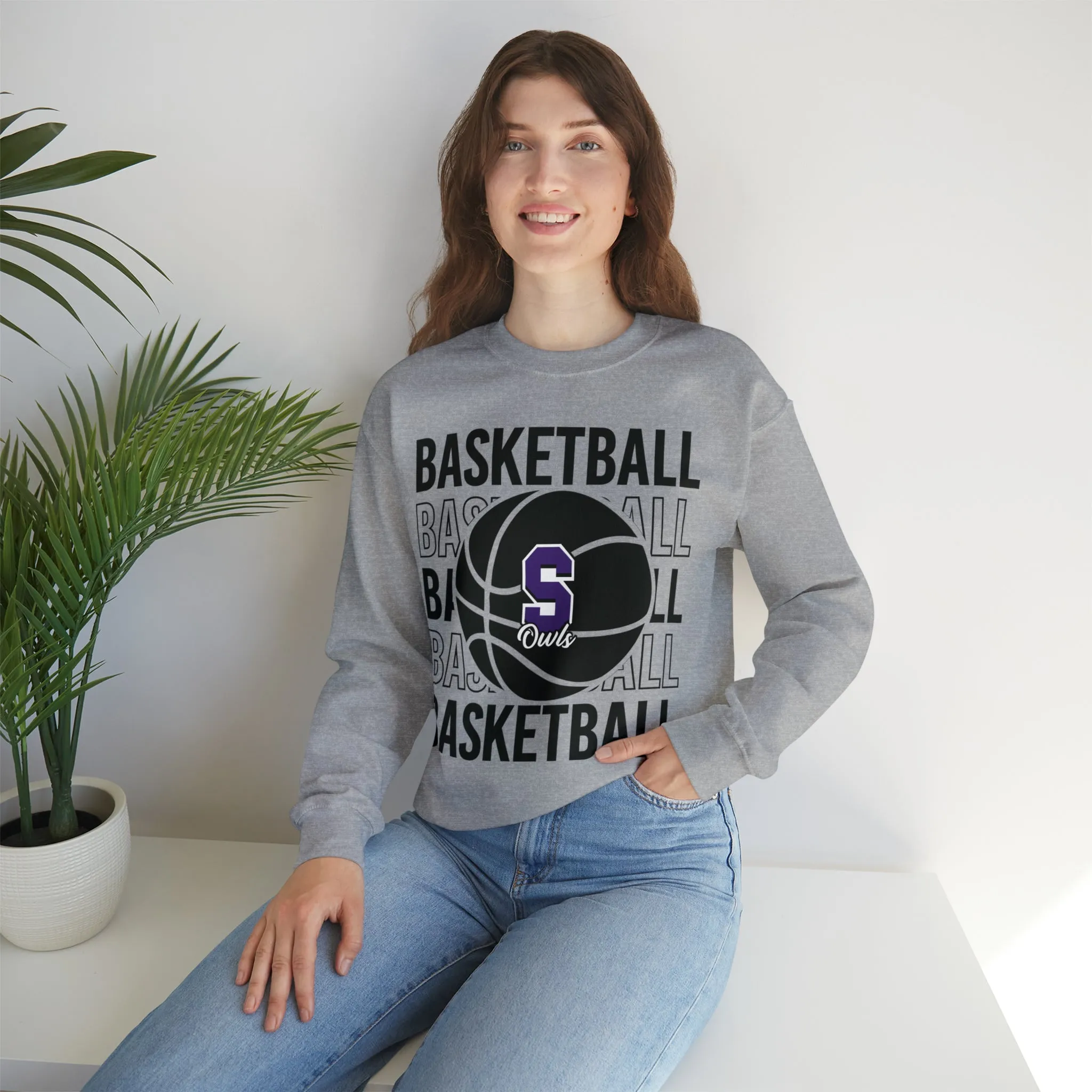 Seymour Owls Basketball Crewneck Sweatshirt