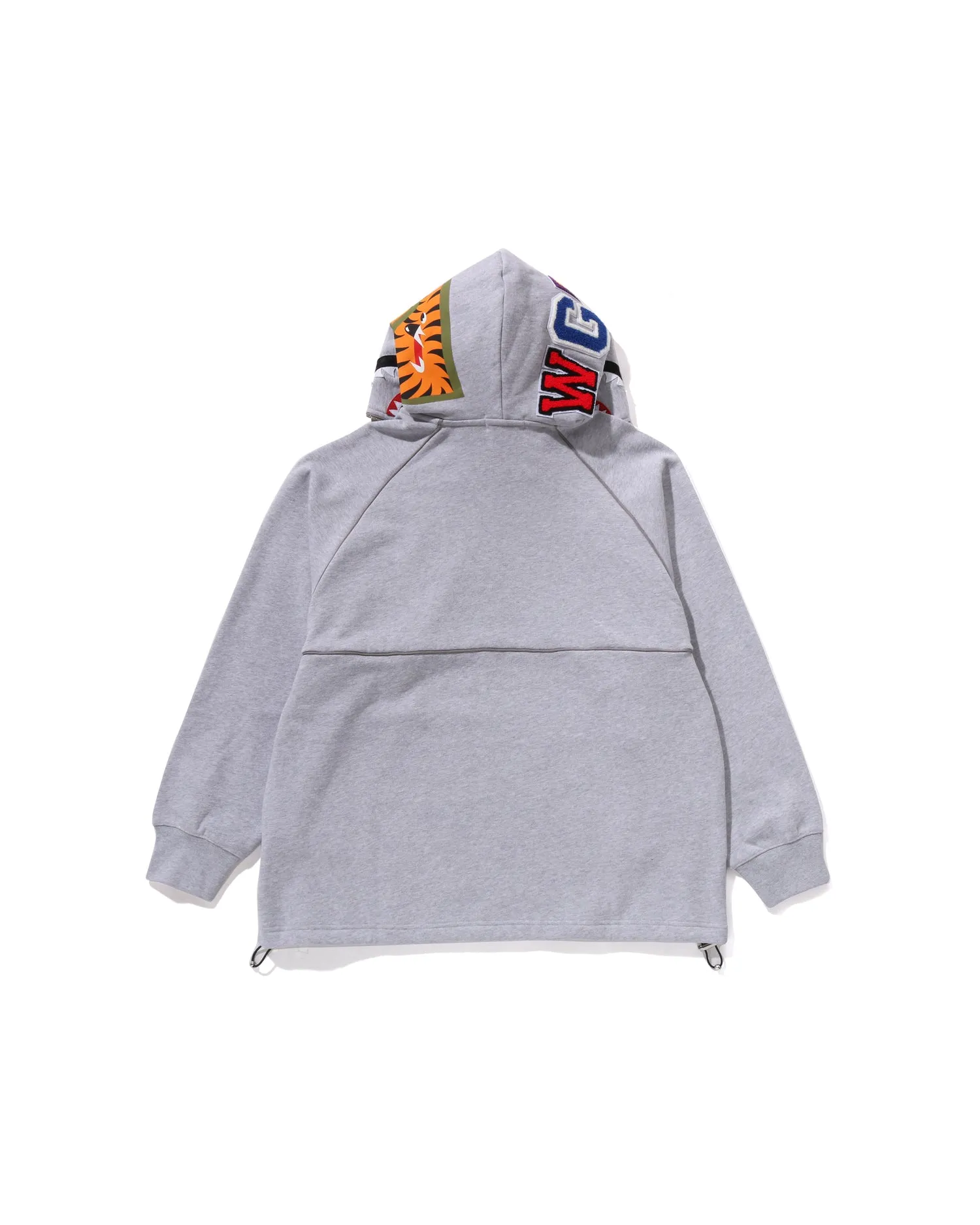 Shark Logo Half Zip Relaxed Fit Pullover Hoodie
