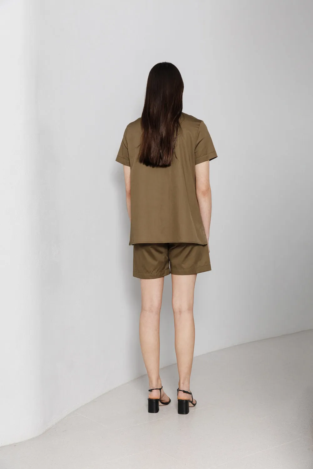 short sleeve shirt, walnut