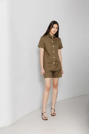 short sleeve shirt, walnut