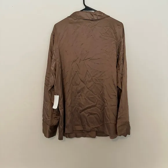 Skims Silk Button Up Shirt