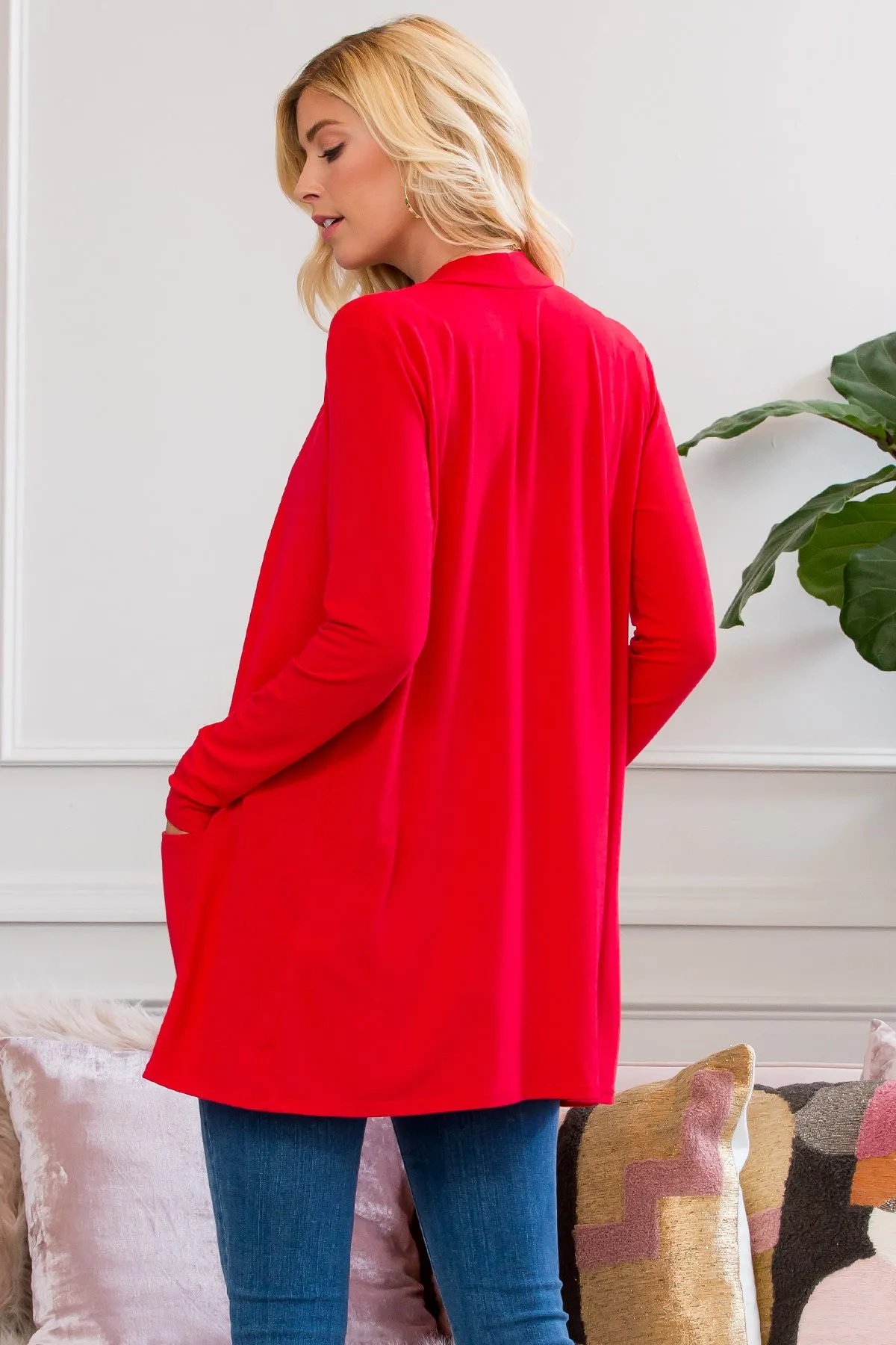 Slouchy Pocket Open Cardigan