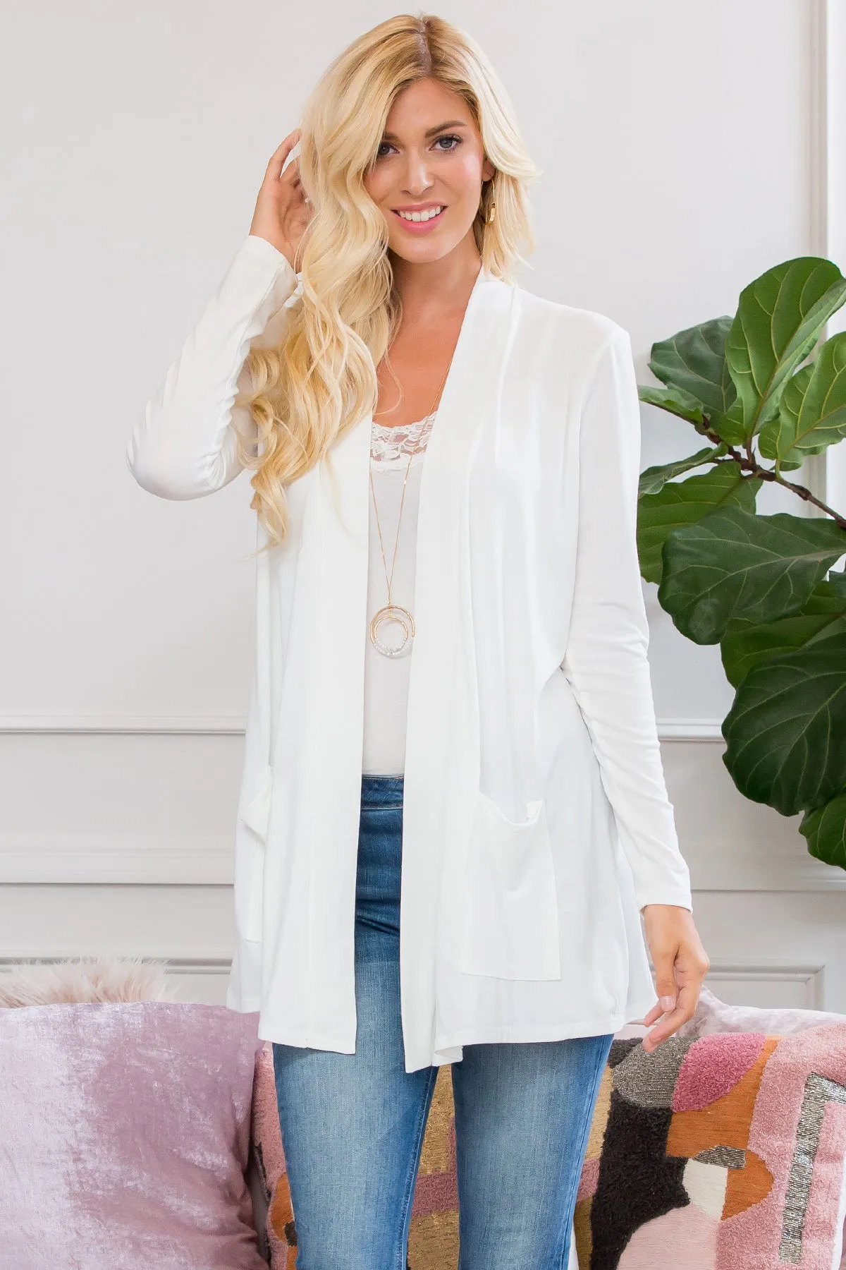 Slouchy Pocket Open Cardigan