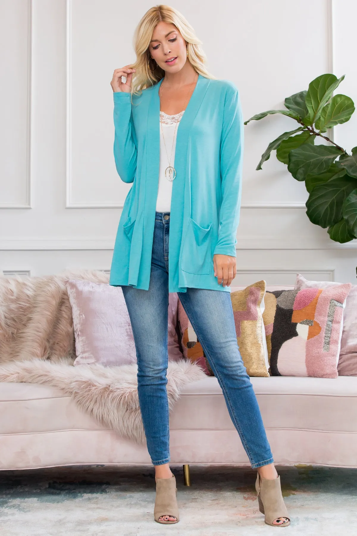 Slouchy Pocket Open Cardigan
