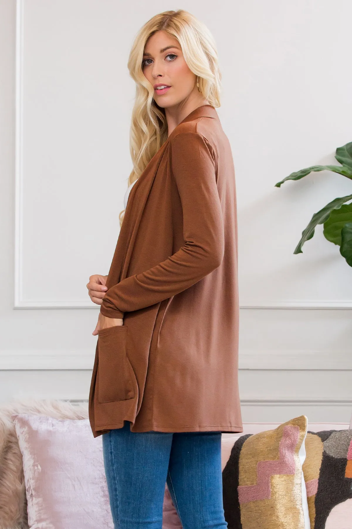 Slouchy Pocket Open Cardigan