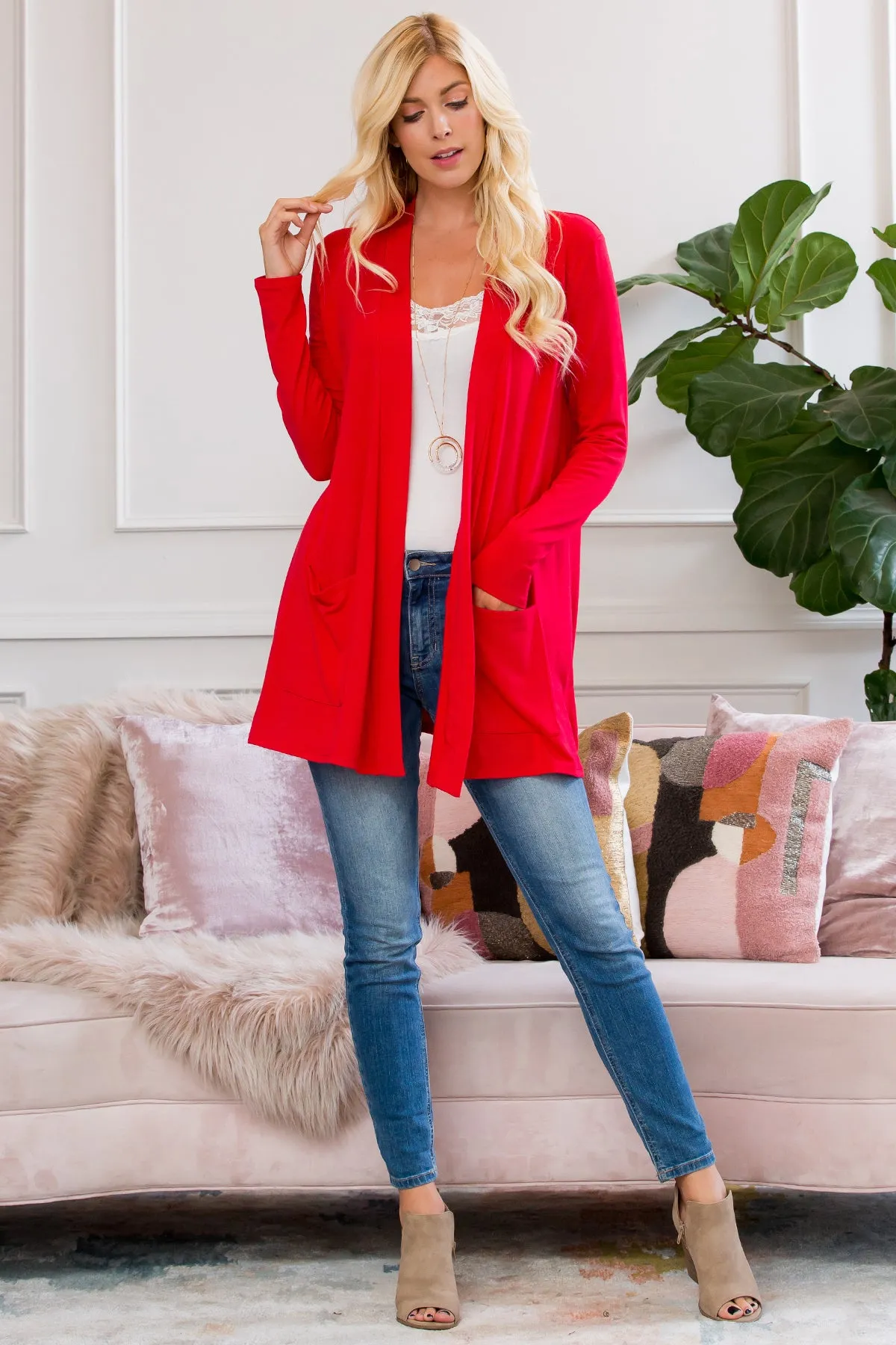 Slouchy Pocket Open Cardigan