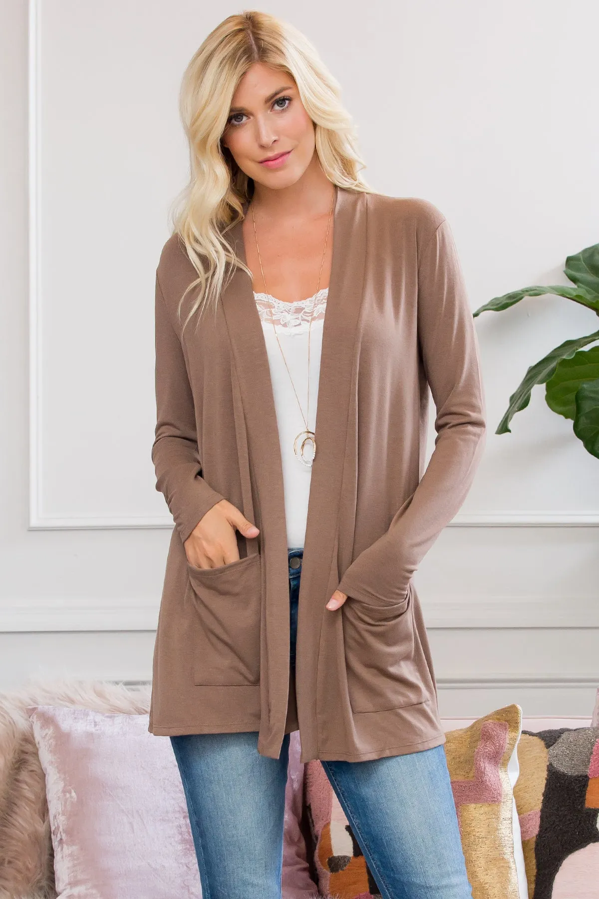 Slouchy Pocket Open Cardigan
