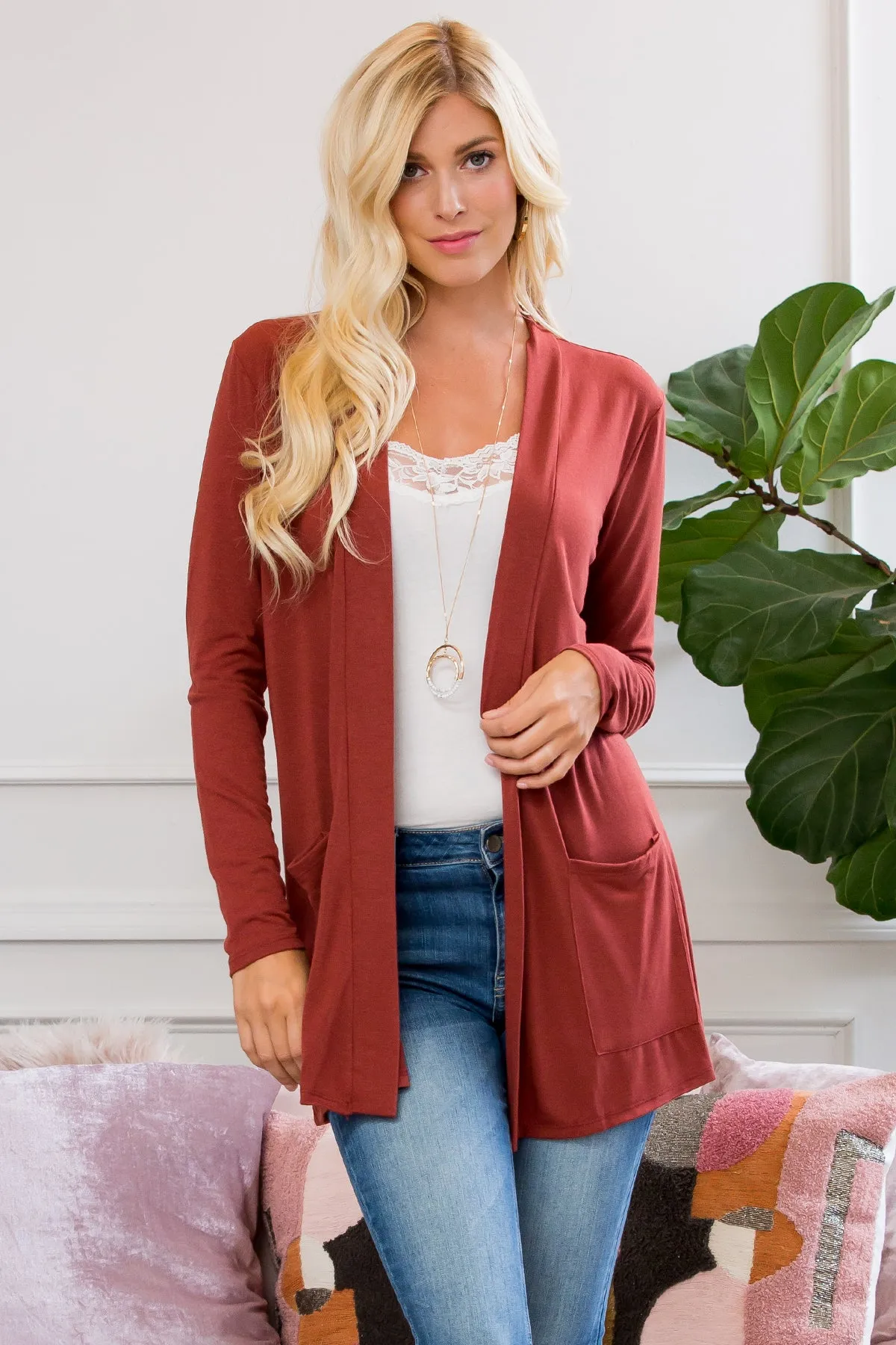Slouchy Pocket Open Cardigan