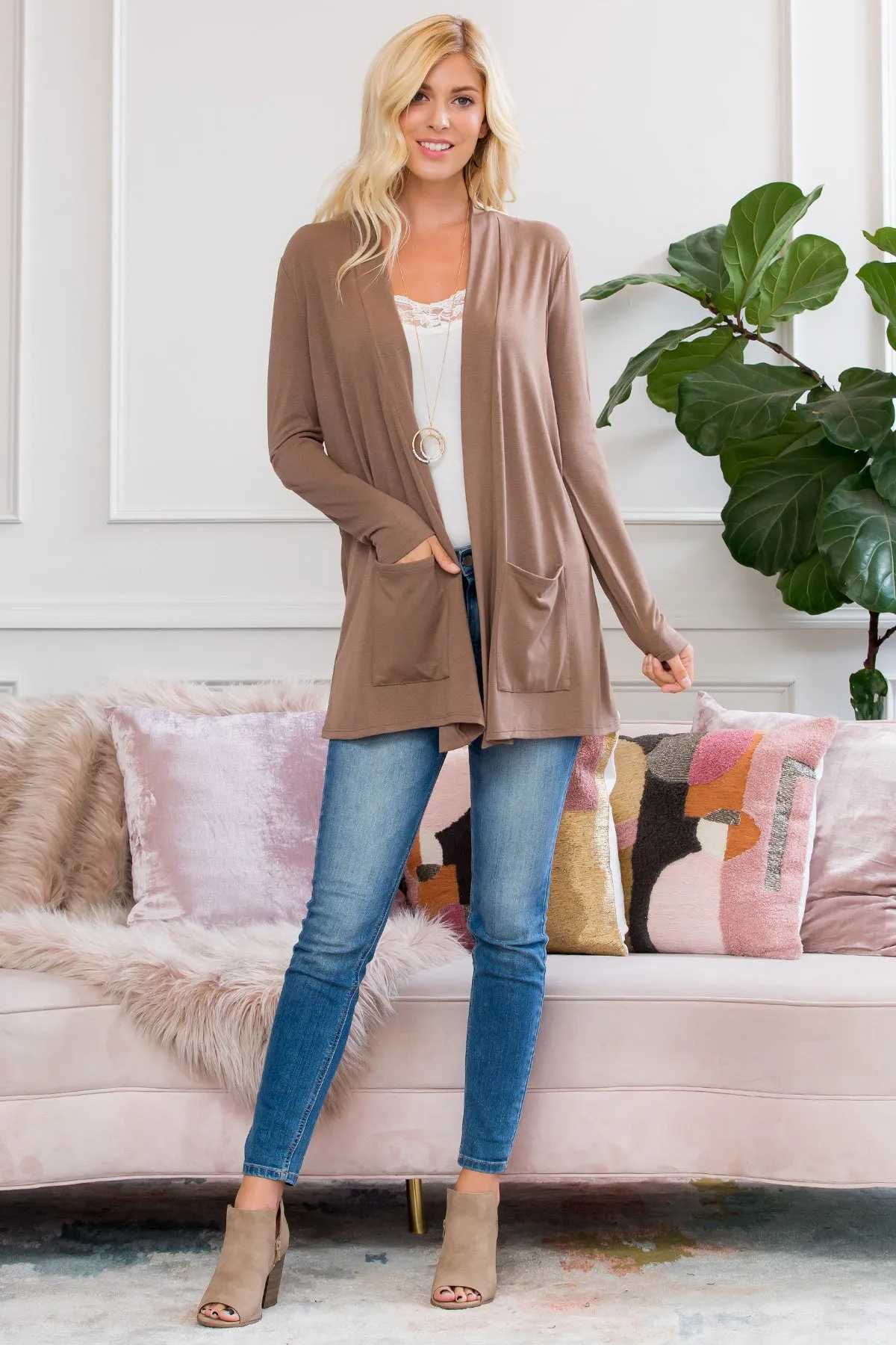 Slouchy Pocket Open Cardigan
