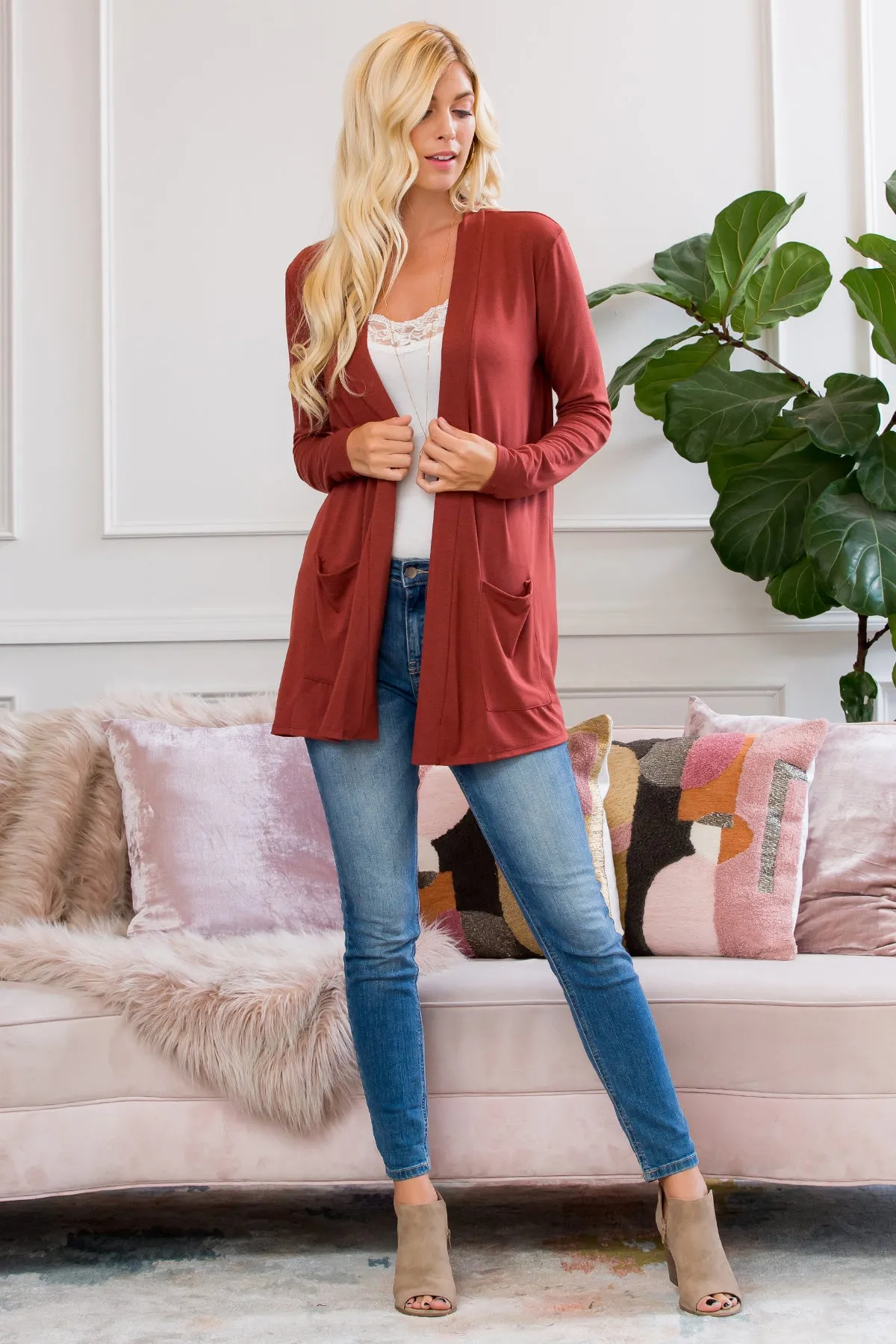 Slouchy Pocket Open Cardigan