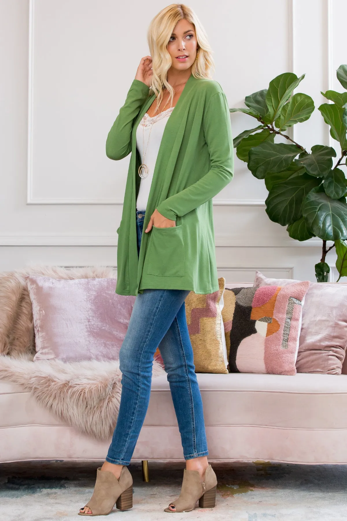 Slouchy Pocket Open Cardigan