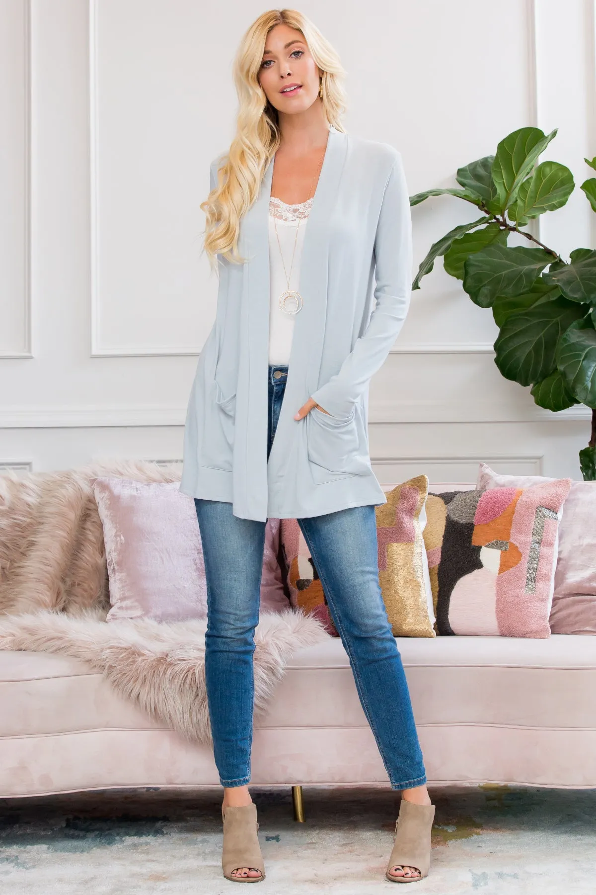 Slouchy Pocket Open Cardigan