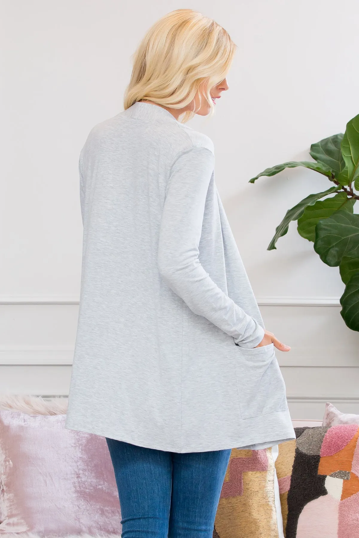 Slouchy Pocket Open Cardigan