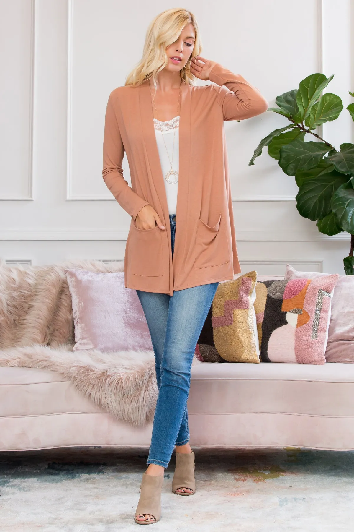Slouchy Pocket Open Cardigan
