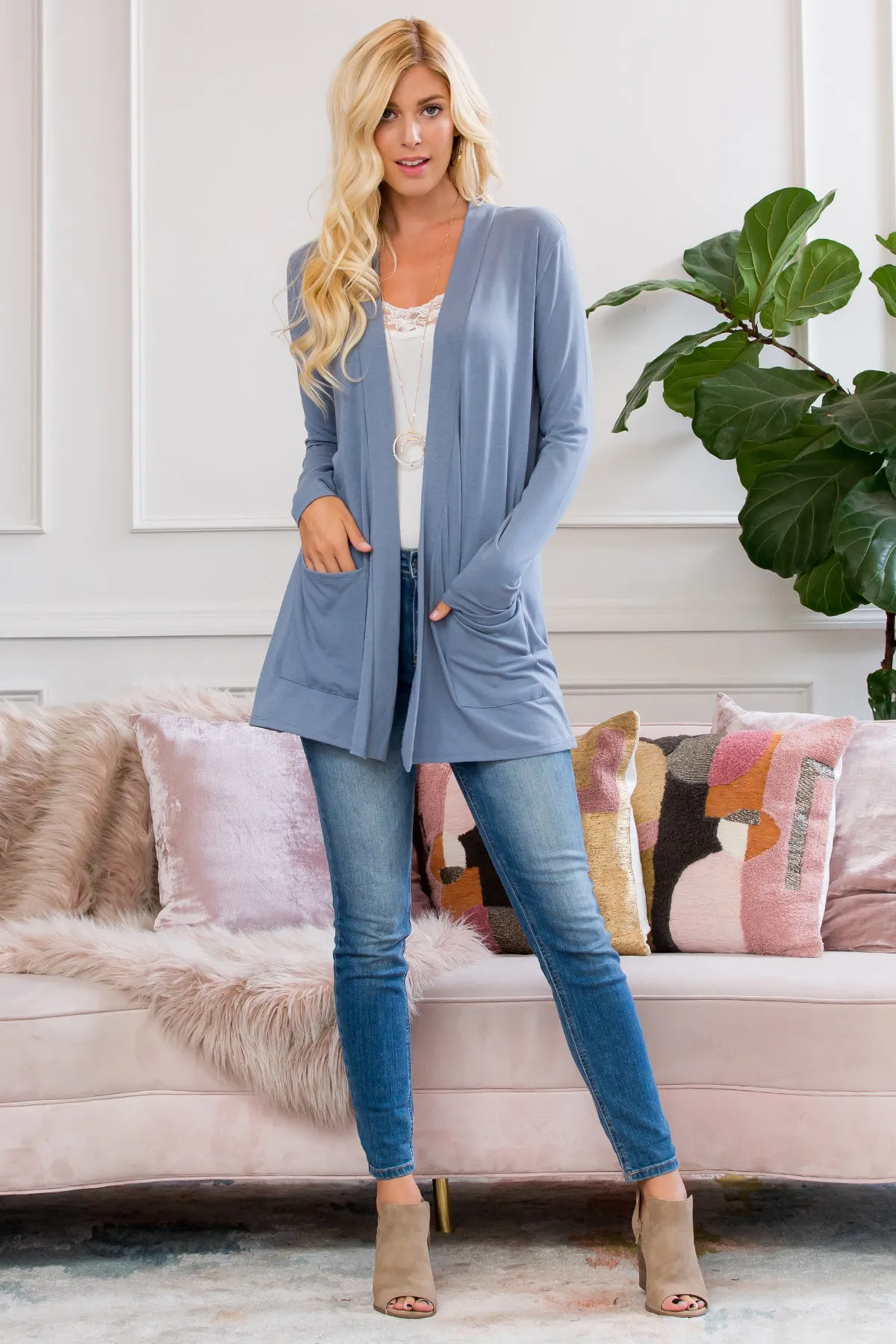 Slouchy Pocket Open Cardigan