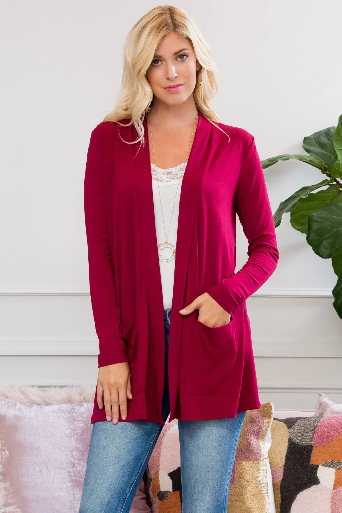 Slouchy Pocket Open Cardigan
