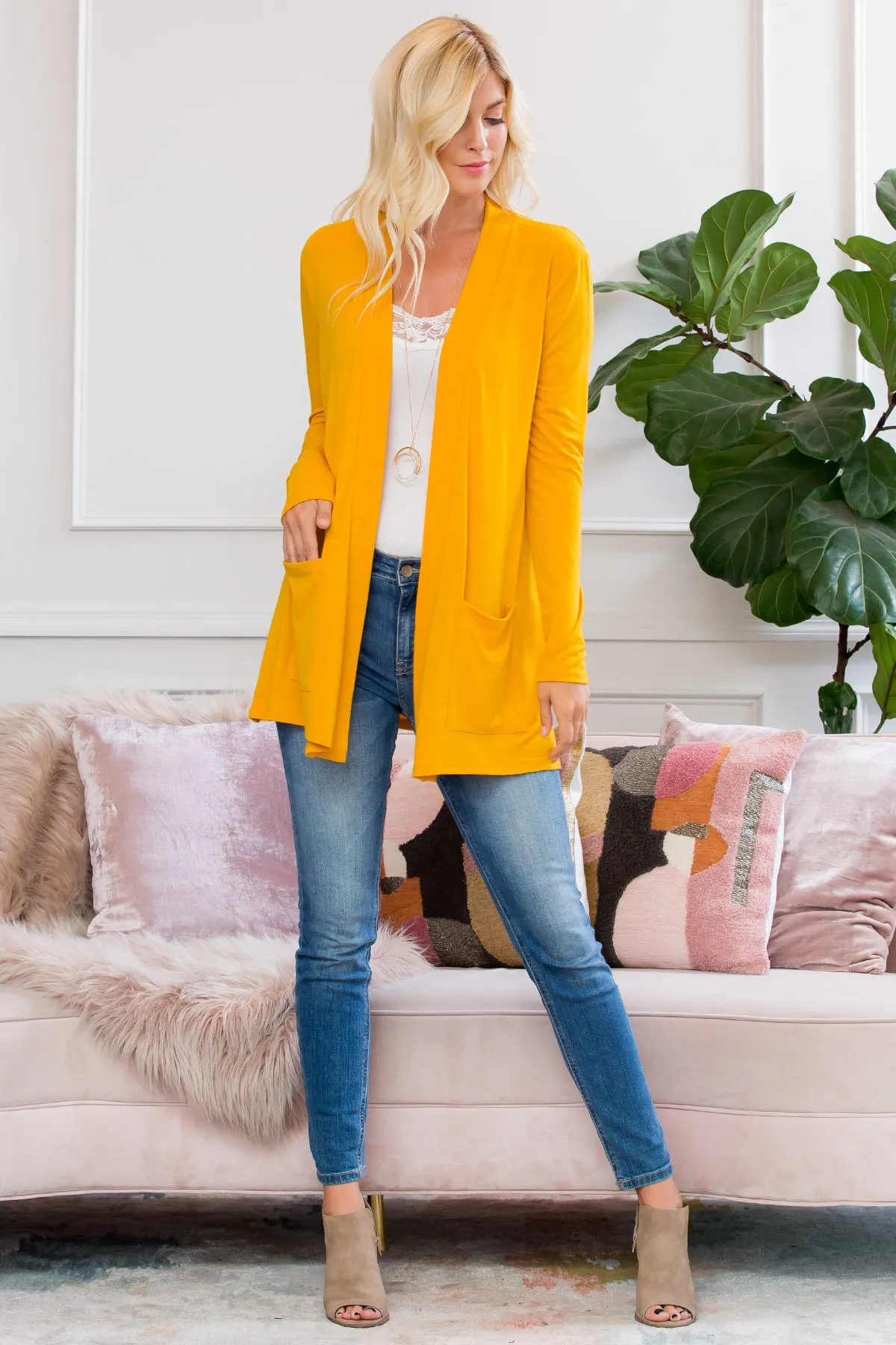 Slouchy Pocket Open Cardigan