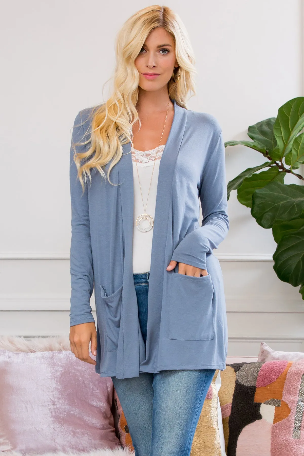 Slouchy Pocket Open Cardigan