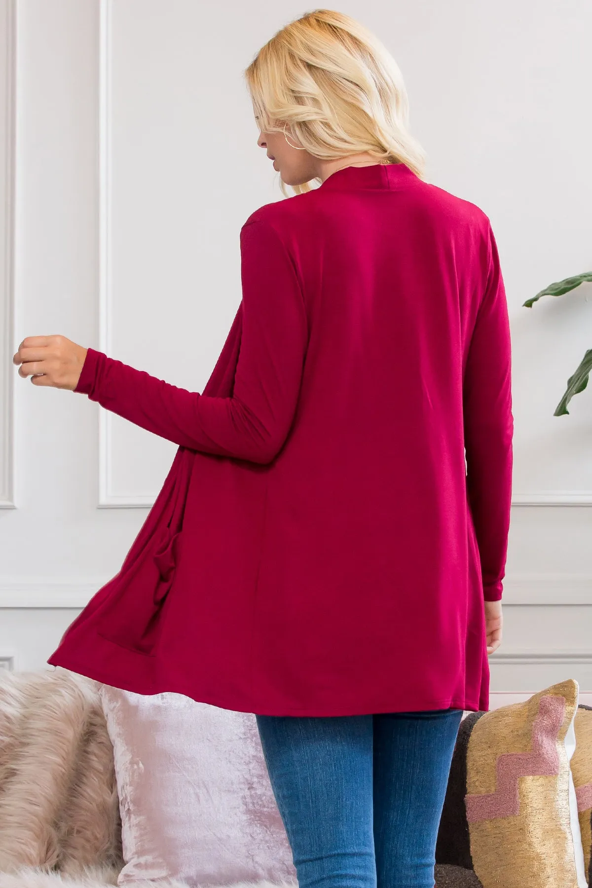 Slouchy Pocket Open Cardigan