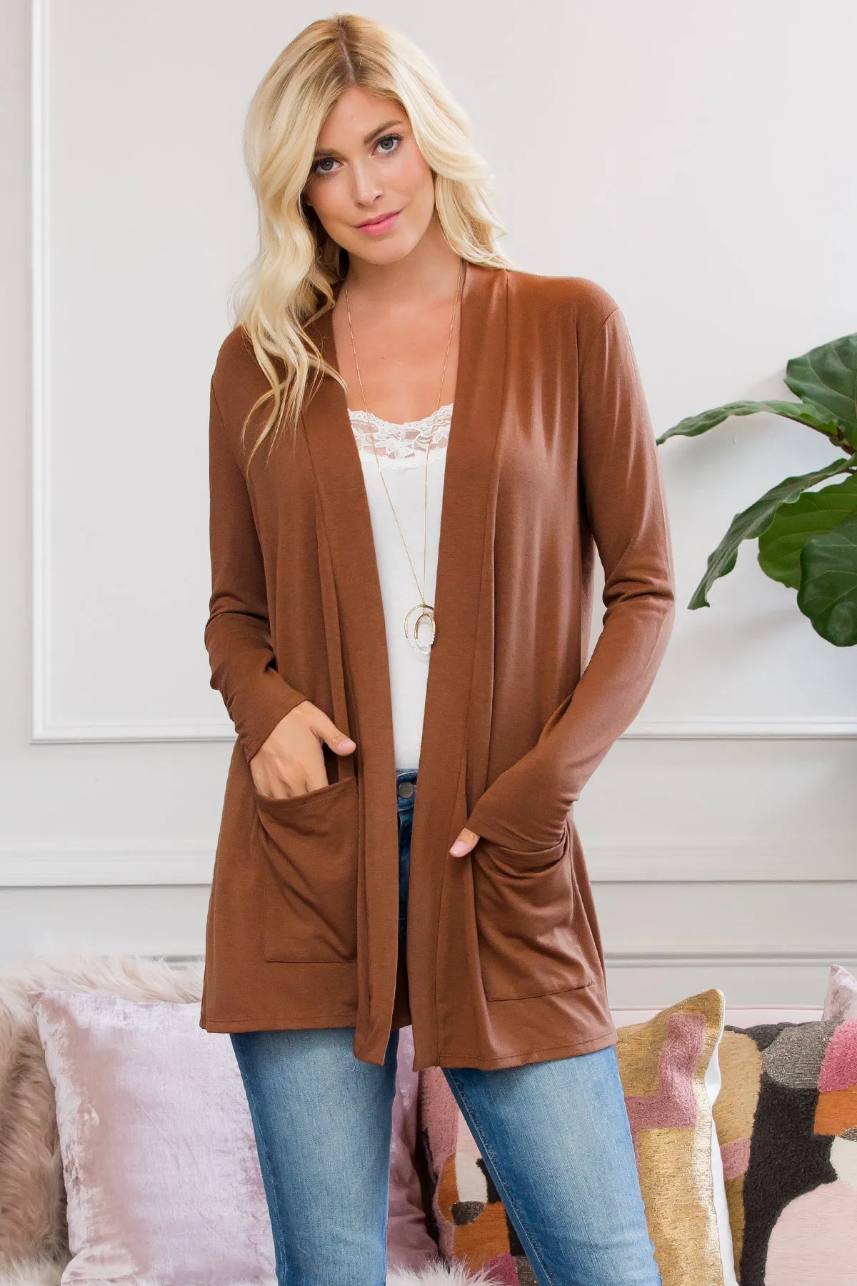 Slouchy Pocket Open Cardigan