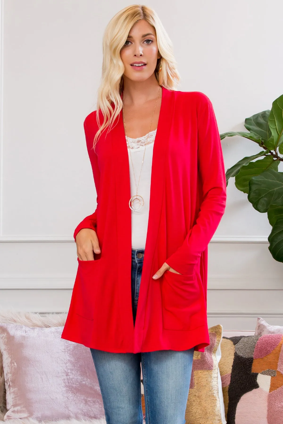 Slouchy Pocket Open Cardigan