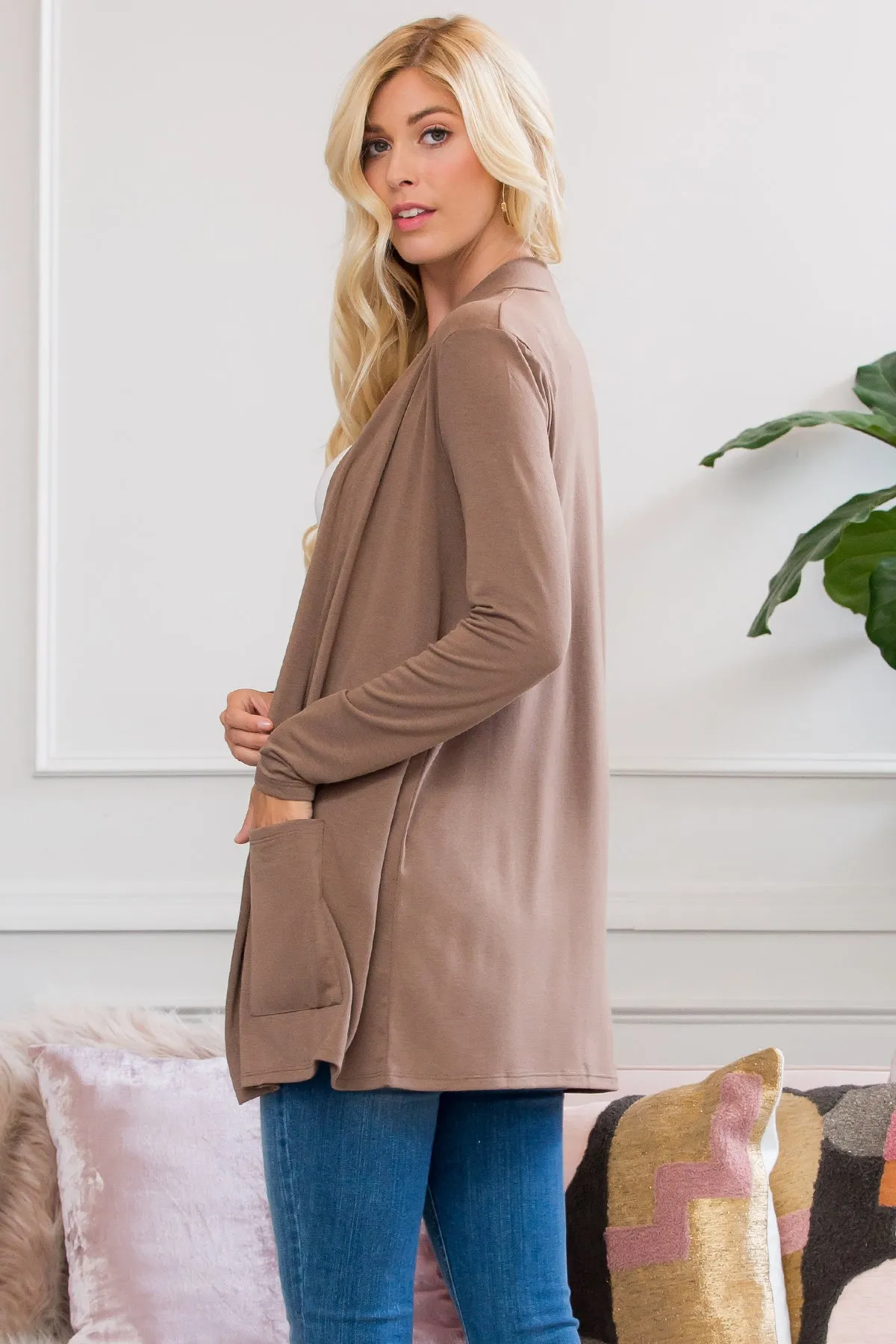 Slouchy Pocket Open Cardigan