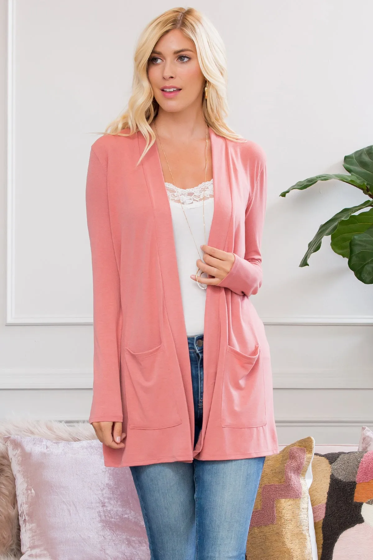 Slouchy Pocket Open Cardigan