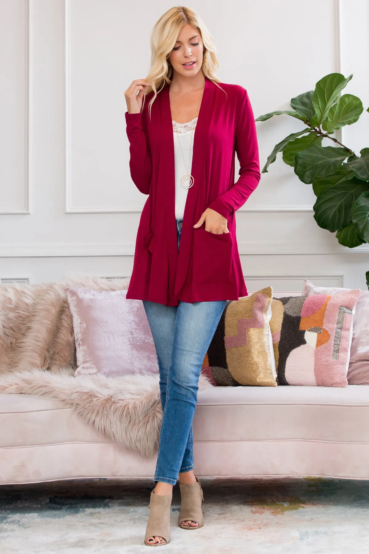 Slouchy Pocket Open Cardigan