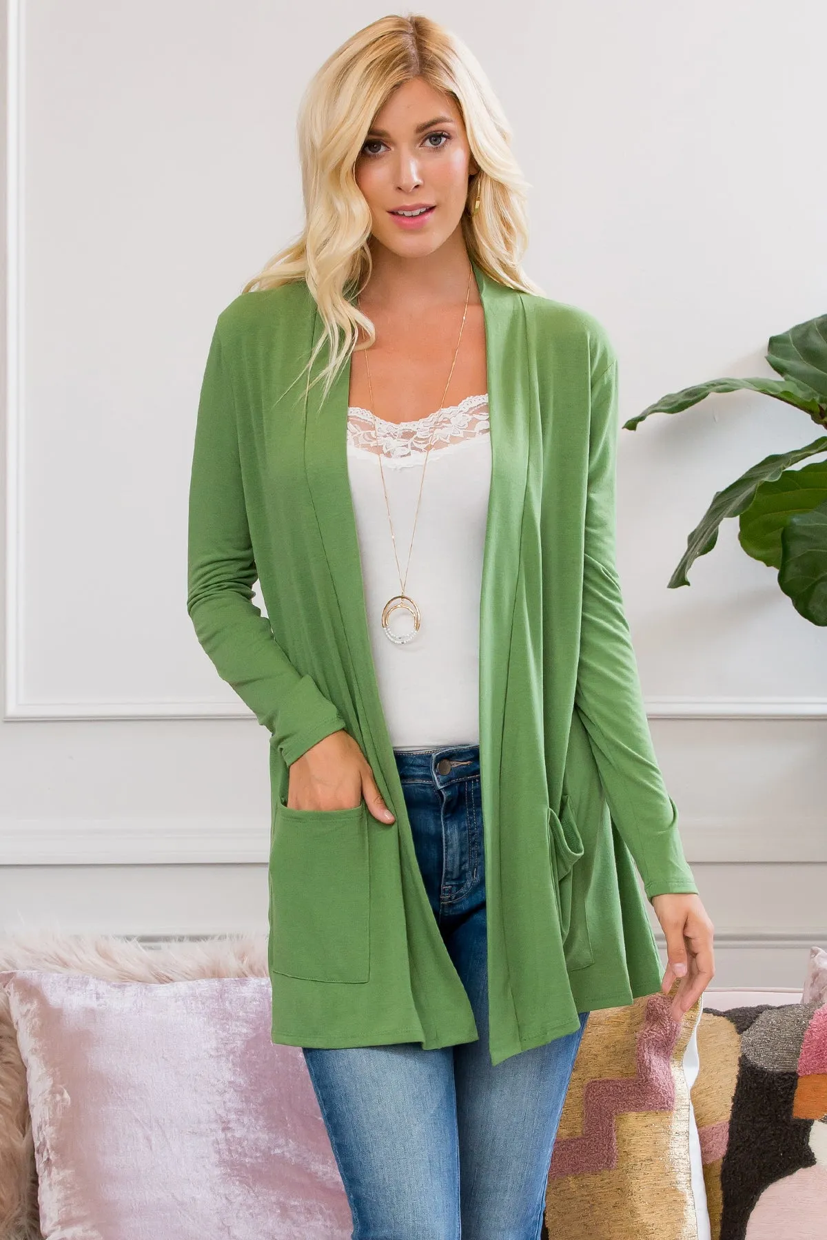 Slouchy Pocket Open Cardigan