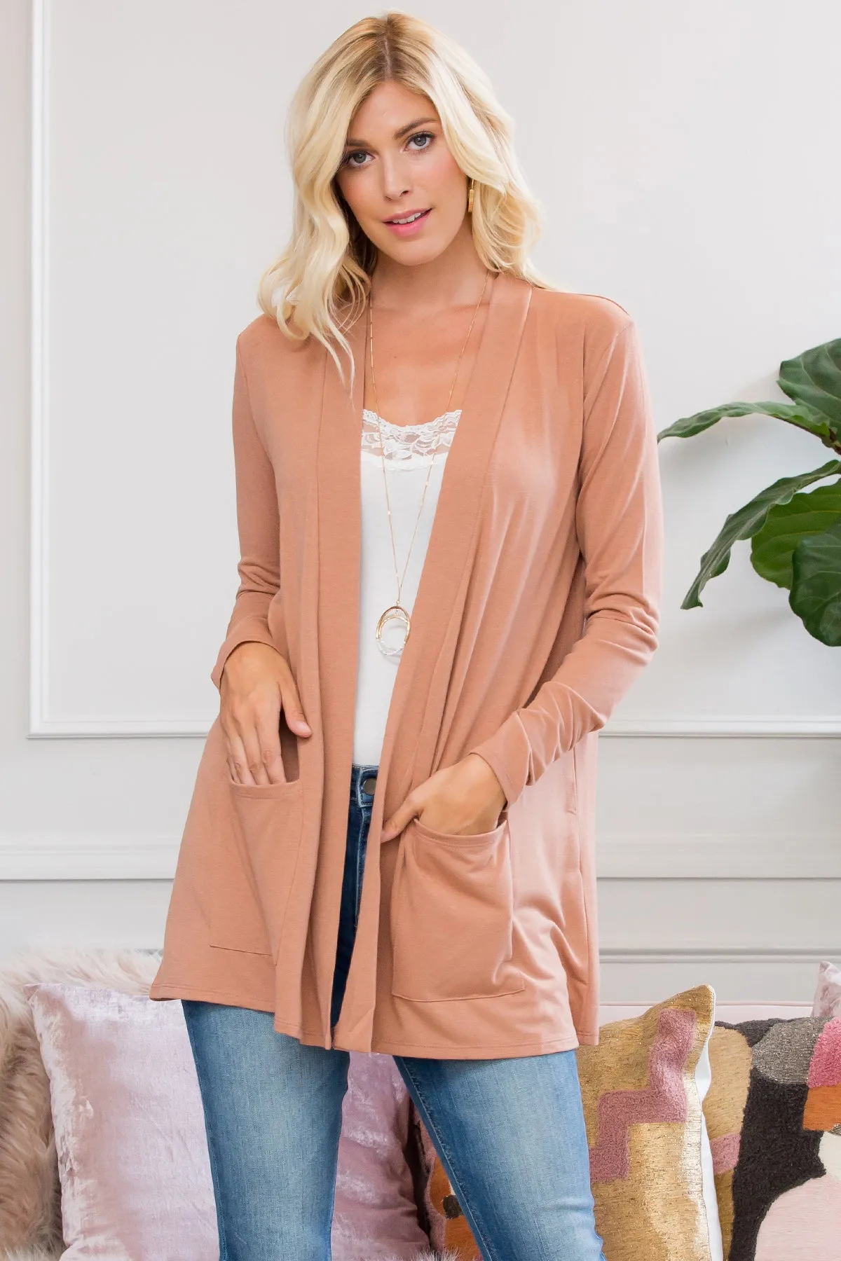 Slouchy Pocket Open Cardigan