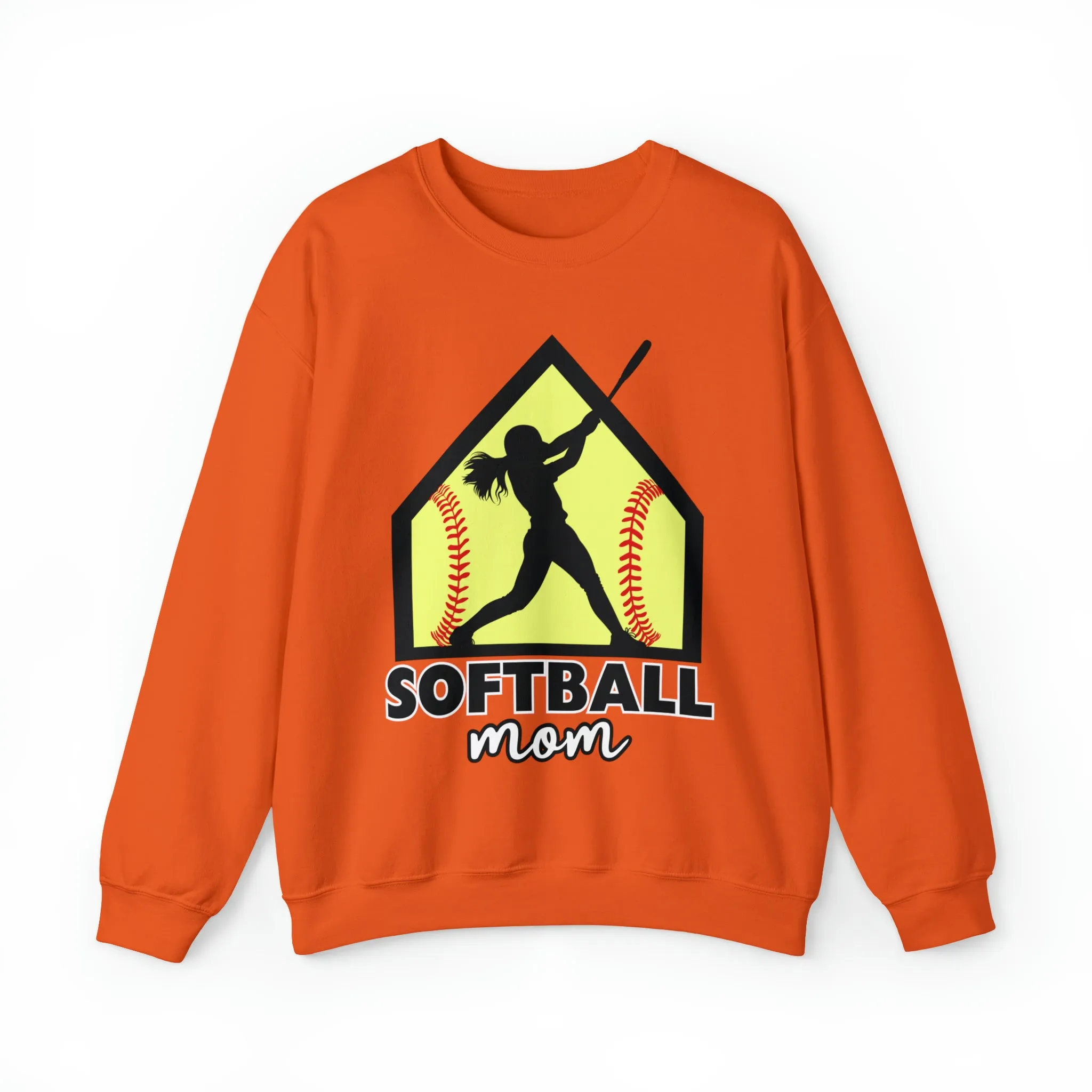 Softball Mom with base Crewneck Sweatshirt