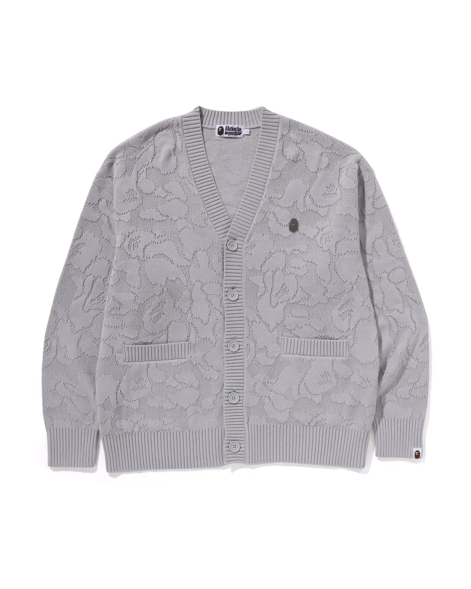 Solid Camo Jacquard One Point Cardigan