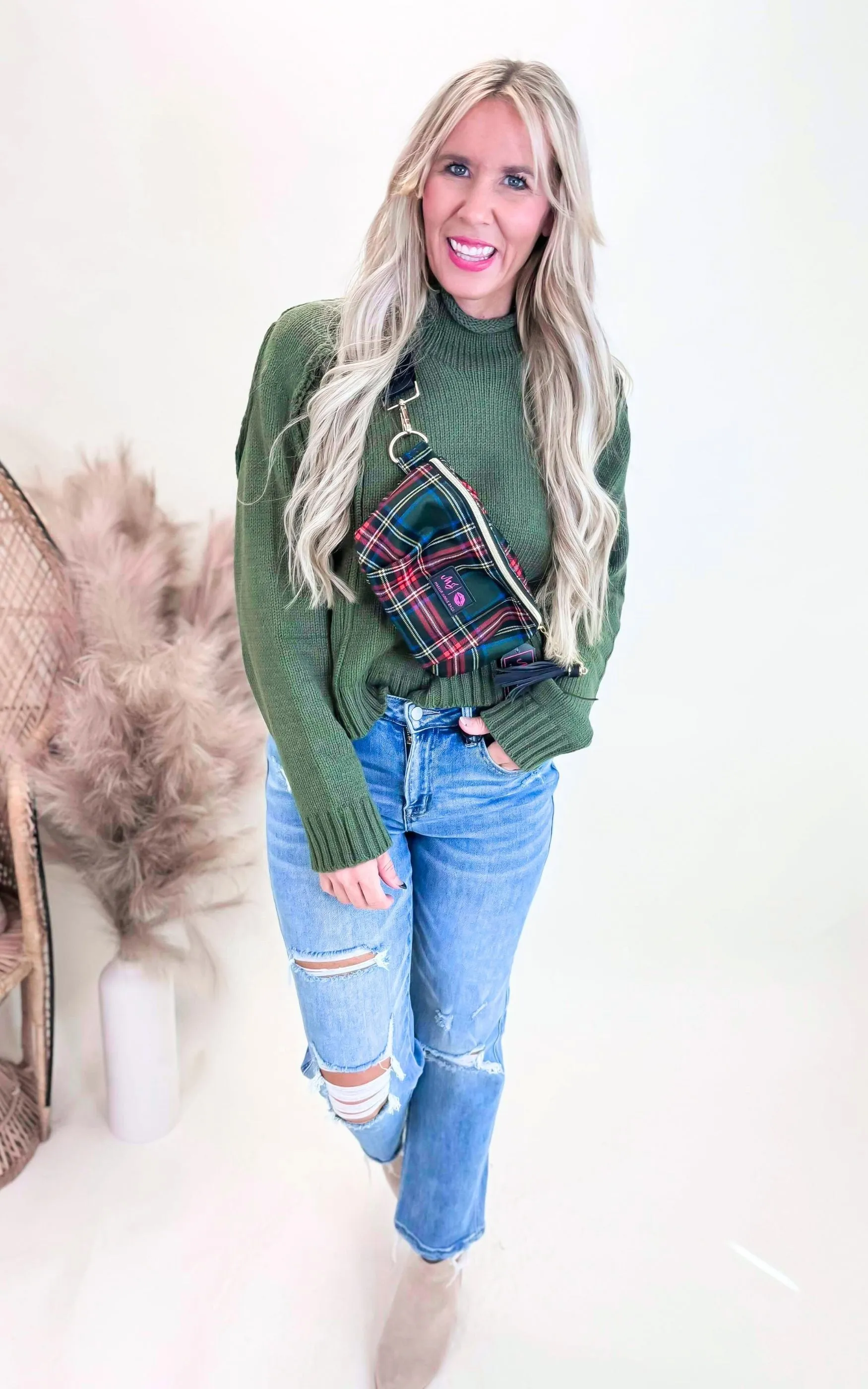 Solid Knit Oversized Sweater